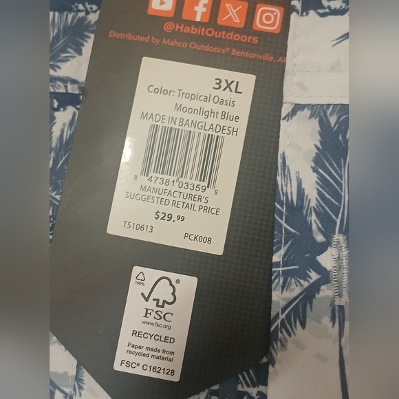 Habit Men's River Shirt - Picture 7 of 8